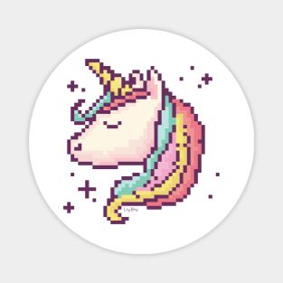 Pixel art unicorn Magnet